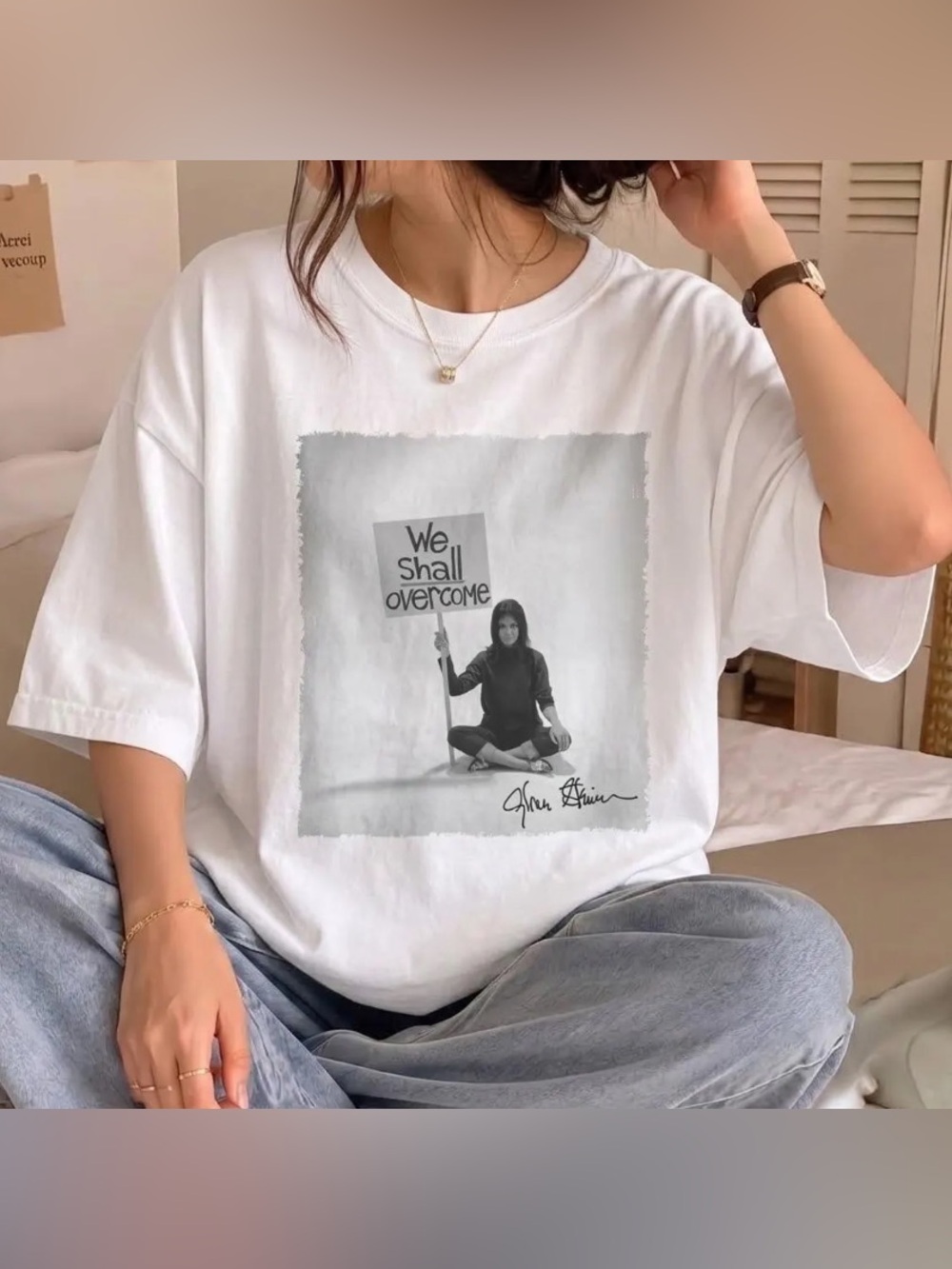 Gloria Steinem Memorial Tribute Tee, Women’s Rights Feminist Activist T-Shirt
